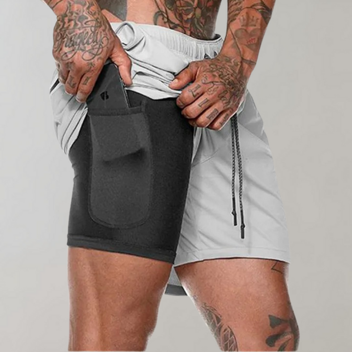 Elliot - Short de fitness double fonction pour hommes