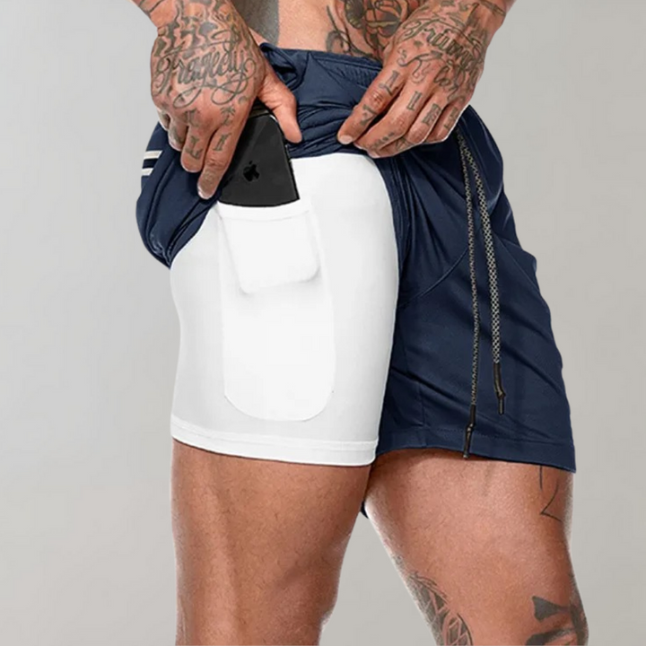 Elliot - Short de fitness double fonction pour hommes