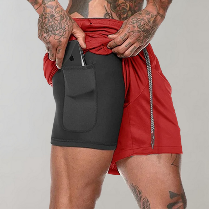 Elliot - Short de fitness double fonction pour hommes