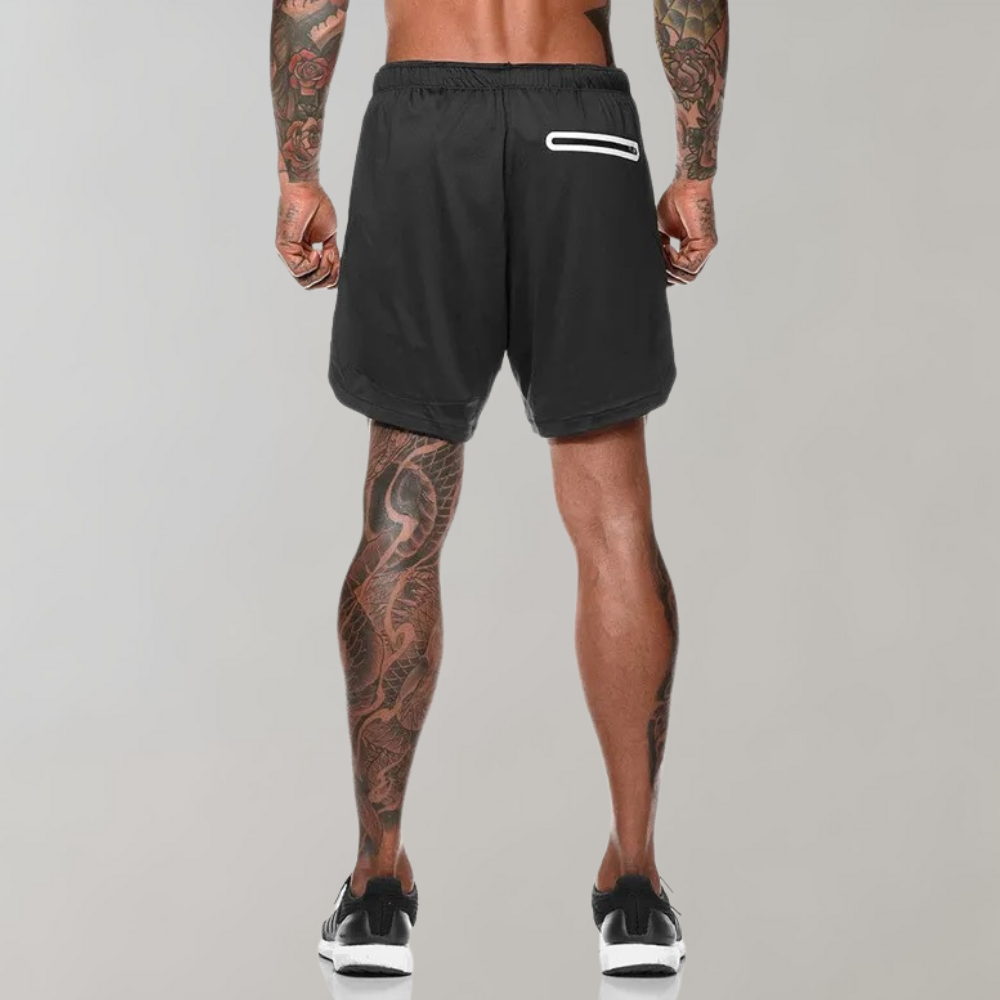 Elliot - Short de fitness double fonction pour hommes