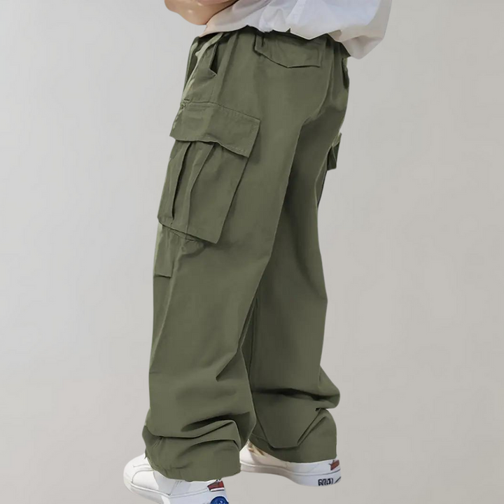 Asger - Str stylish Straight-Leg Cargo Pants pour hommes