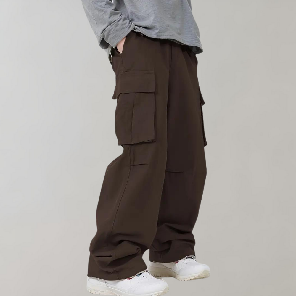 Asger - Str stylish Straight-Leg Cargo Pants pour hommes