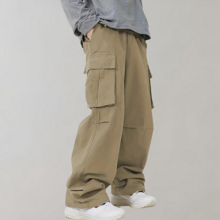 Asger - Str stylish Straight-Leg Cargo Pants pour hommes