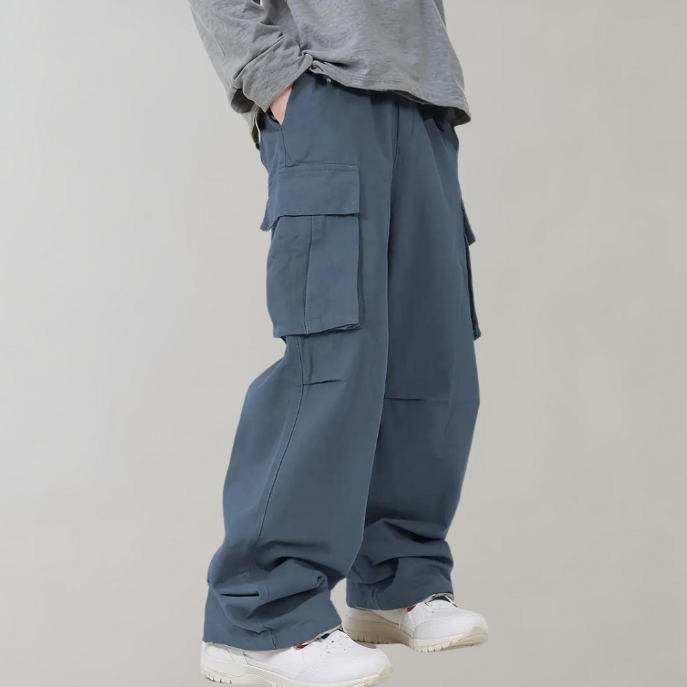 Asger - Str stylish Straight-Leg Cargo Pants pour hommes