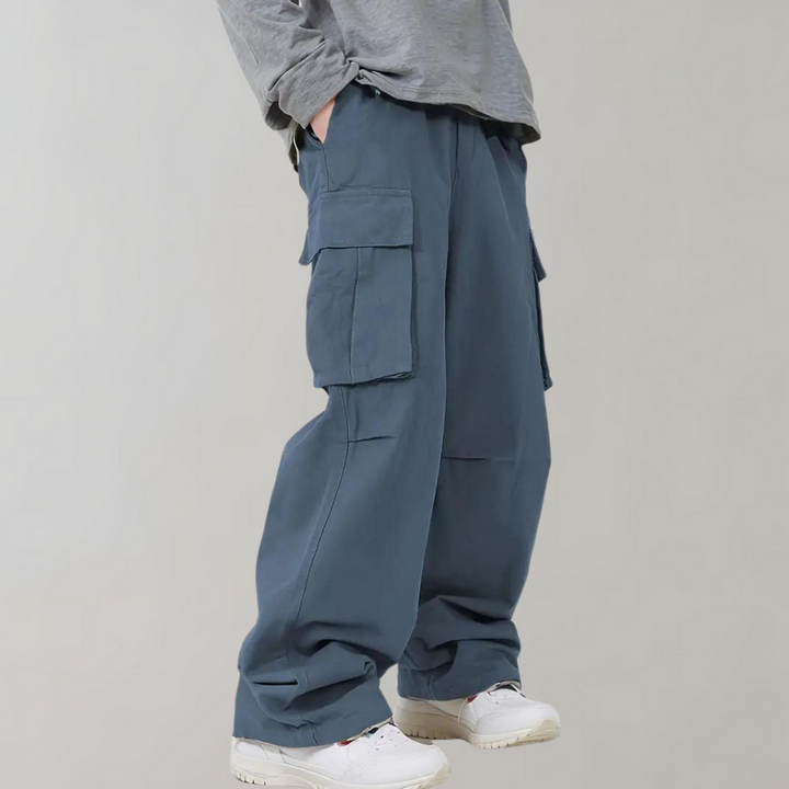 Asger - Str stylish Straight-Leg Cargo Pants pour hommes