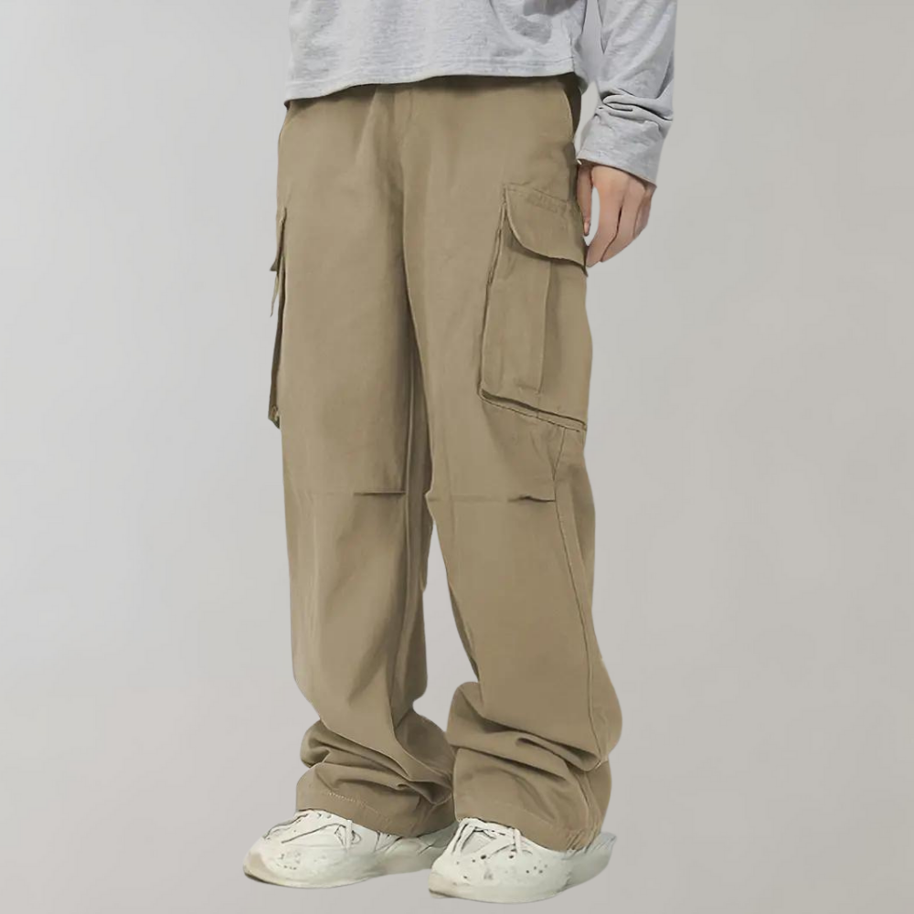 Asger - Str stylish Straight-Leg Cargo Pants pour hommes