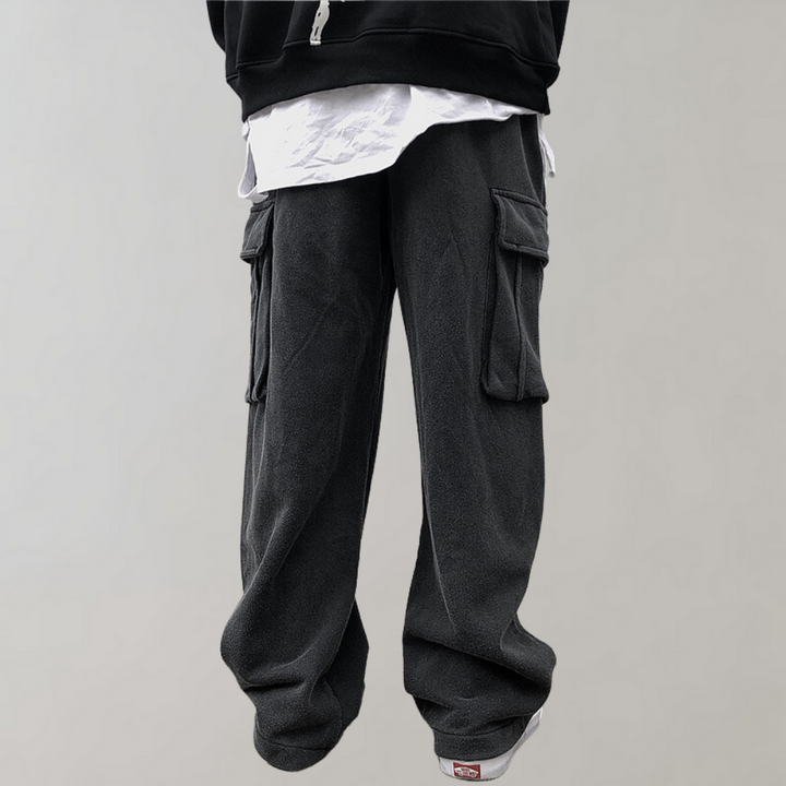 Tjalfe - Pantalon cargo élégant en velours côtelé avec cordon de serrage réglable