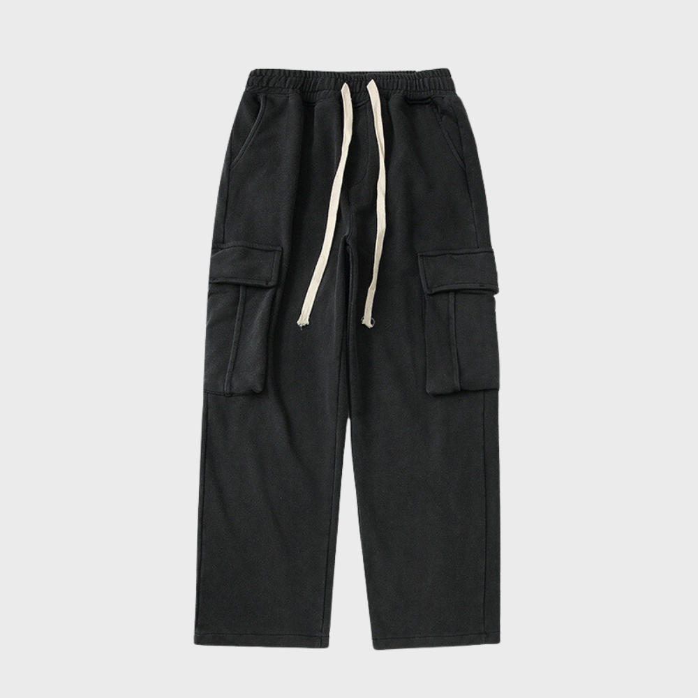 Tjalfe - Pantalon cargo élégant en velours côtelé avec cordon de serrage réglable