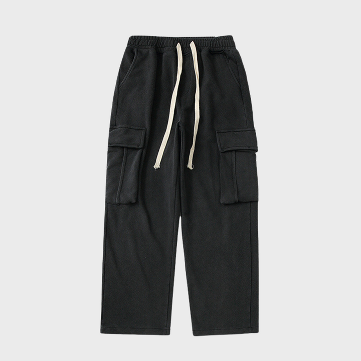 Tjalfe - Pantalon cargo élégant en velours côtelé avec cordon de serrage réglable