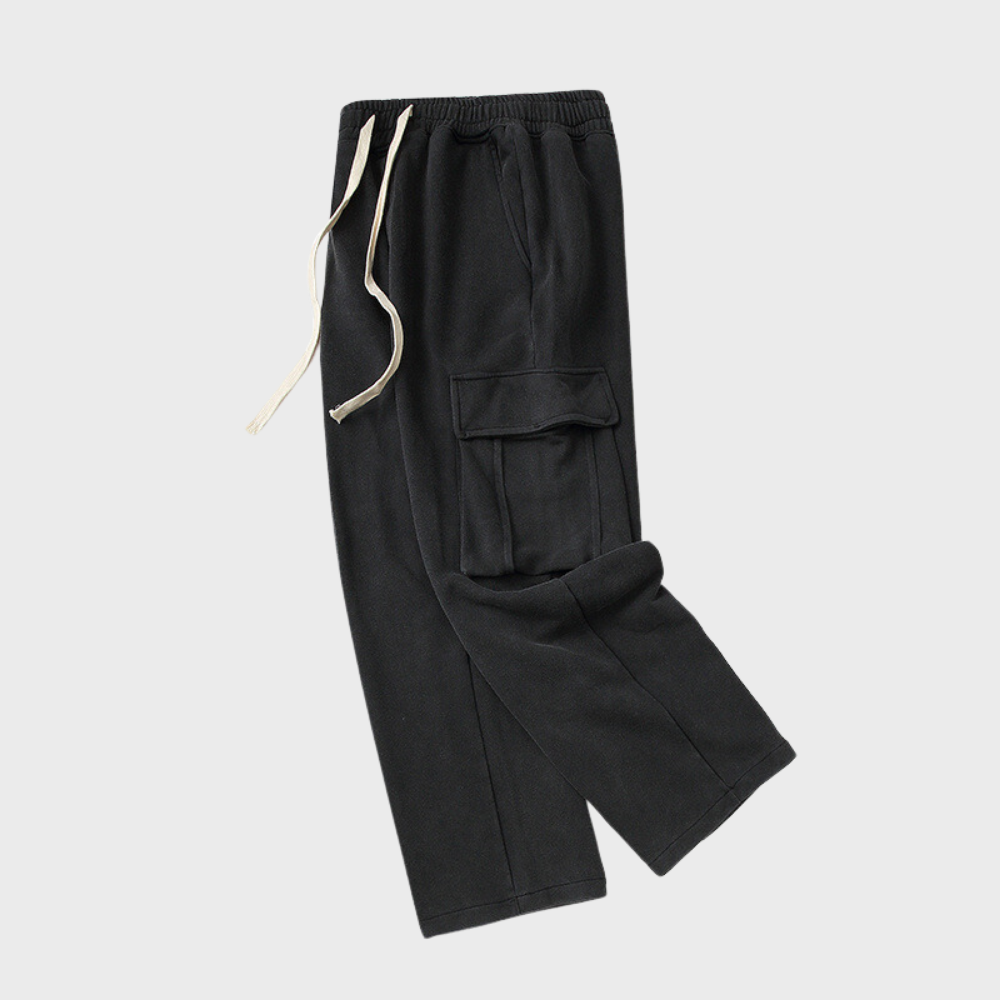Tjalfe - Pantalon cargo élégant en velours côtelé avec cordon de serrage réglable
