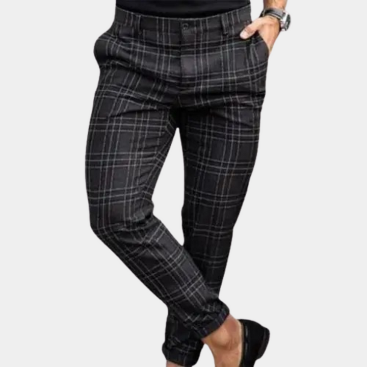 Delmore - Pantalon à carreaux élégant pour hommes