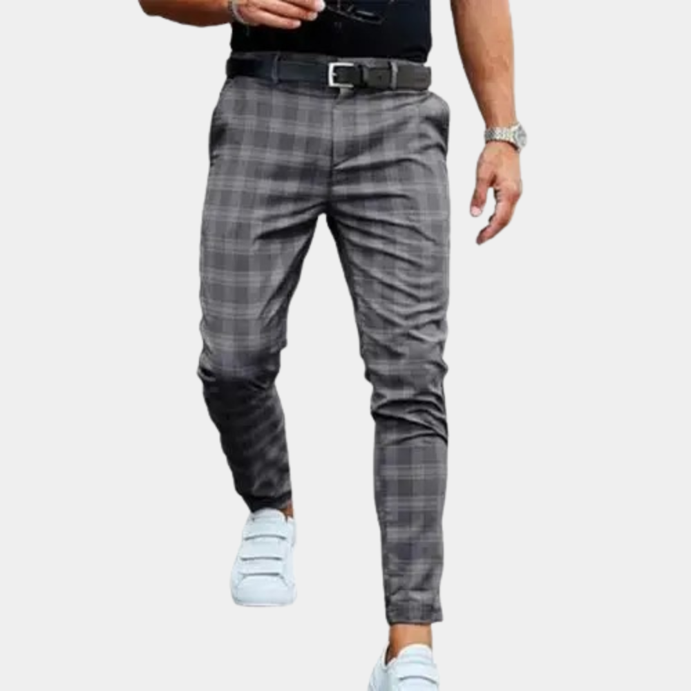 Delmore - Pantalon à carreaux élégant pour hommes