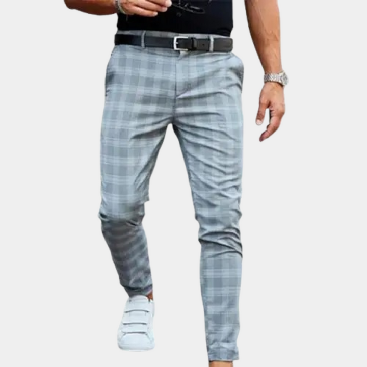 Delmore - Pantalon à carreaux élégant pour hommes
