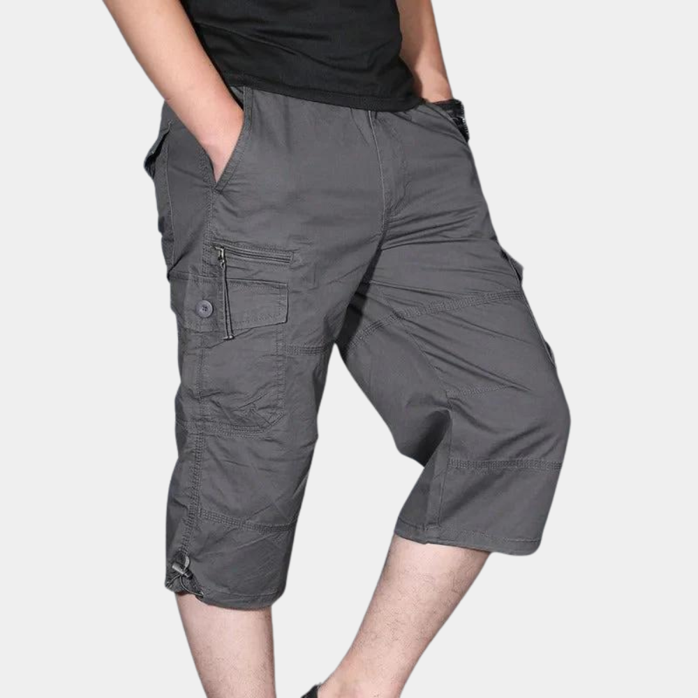 Enzio - Pantalon cargo trois-quarts élégant pour hommes