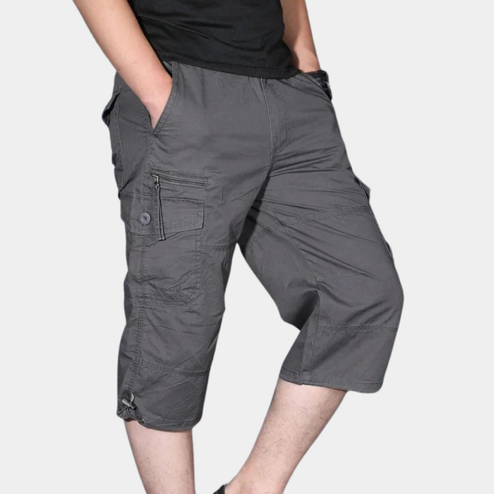 Enzio - Pantalon cargo trois-quarts élégant pour hommes