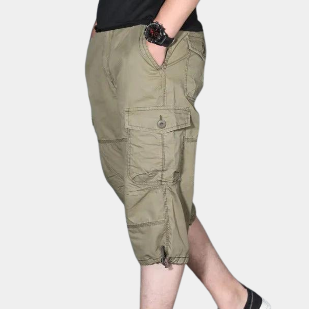 Enzio - Pantalon cargo trois-quarts élégant pour hommes
