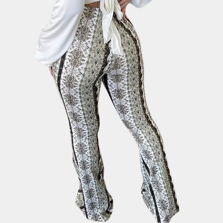 Elvera - Pantalon évasé tendance boho pour femmes