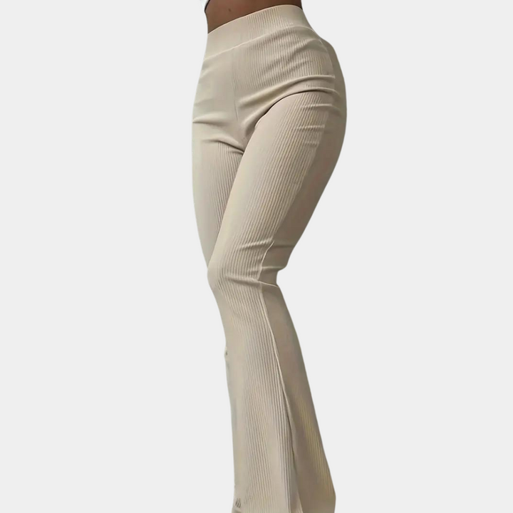 Franca - Pantalon évasé côtelé tendance pour femmes