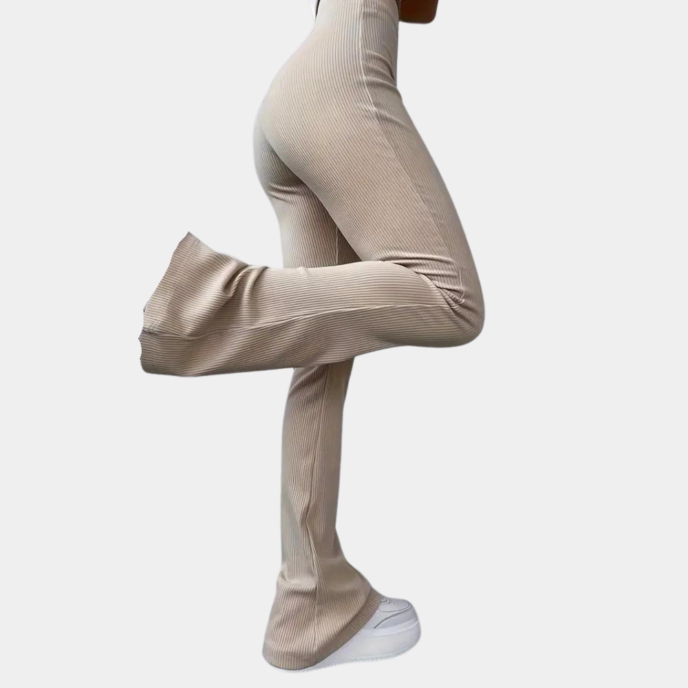 Franca - Pantalon évasé côtelé tendance pour femmes