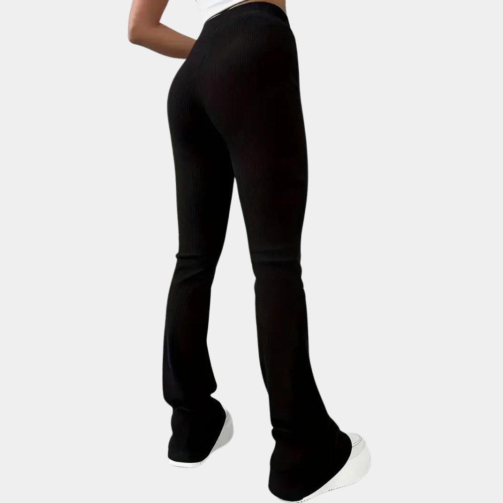 Franca - Pantalon évasé côtelé tendance pour femmes