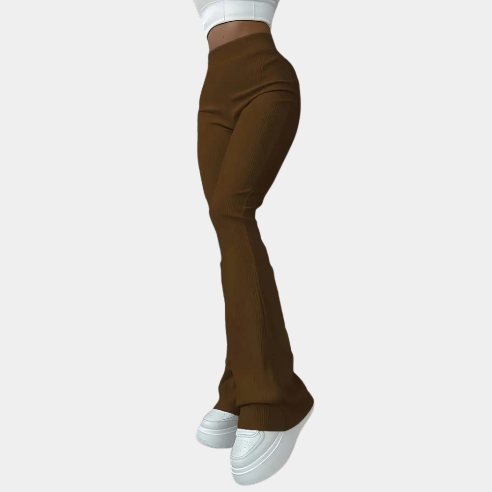 Franca - Pantalon évasé côtelé tendance pour femmes