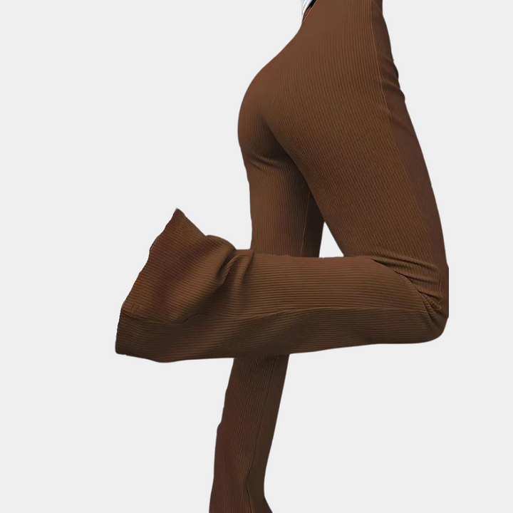 Franca - Pantalon évasé côtelé tendance pour femmes