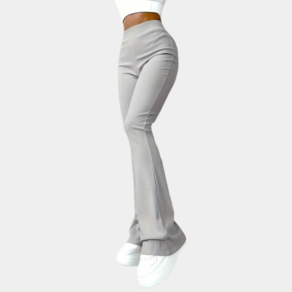 Franca - Pantalon évasé côtelé tendance pour femmes