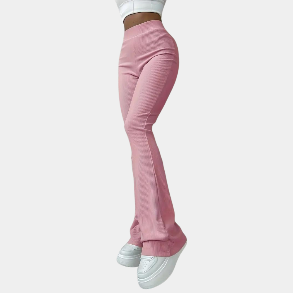Franca - Pantalon évasé côtelé tendance pour femmes