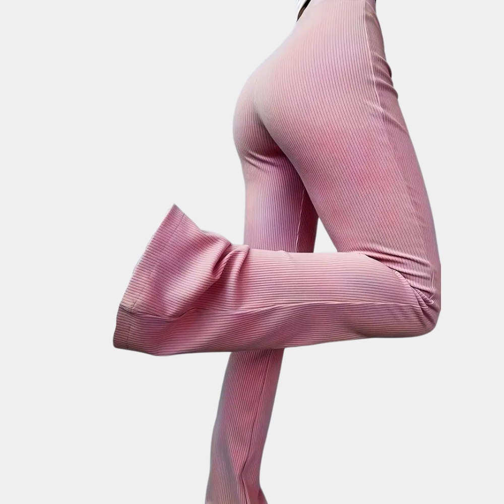 Franca - Pantalon évasé côtelé tendance pour femmes