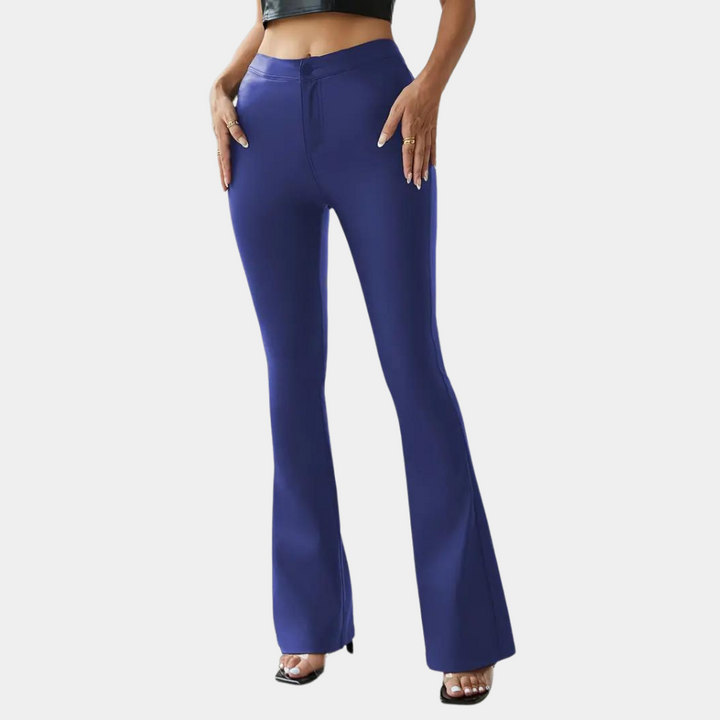 Rosalie - Pantalon élégant et décontracté pour femmes, coupe étroite et évasée flatteuse