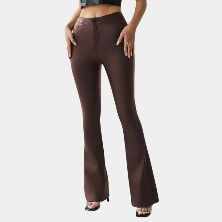 Rosalie - Pantalon élégant et décontracté pour femmes, coupe étroite et évasée flatteuse