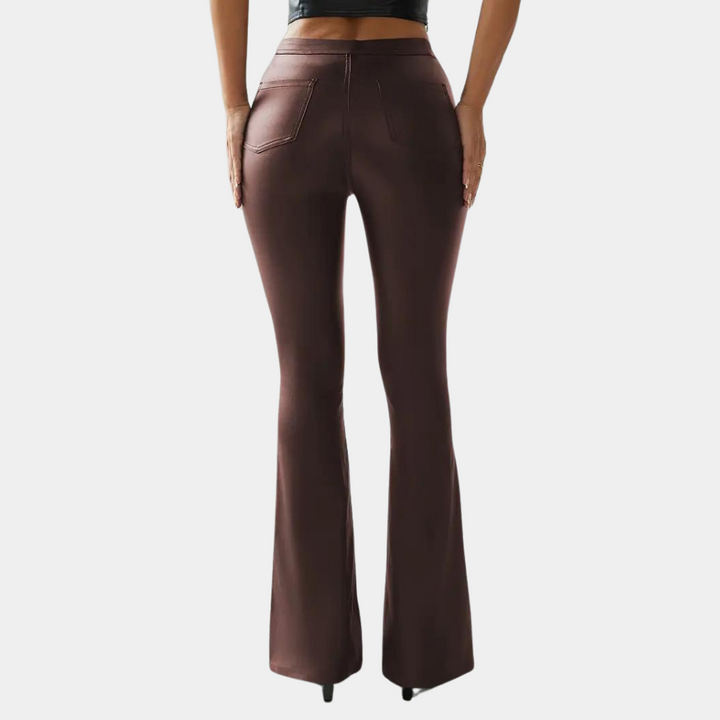 Rosalie - Pantalon élégant et décontracté pour femmes, coupe étroite et évasée flatteuse
