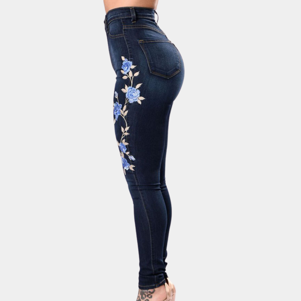 Ingrida - Jeans skinny brodés élégants pour femmes