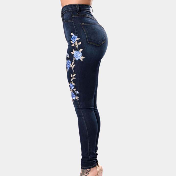 Ingrida - Jeans skinny brodés élégants pour femmes