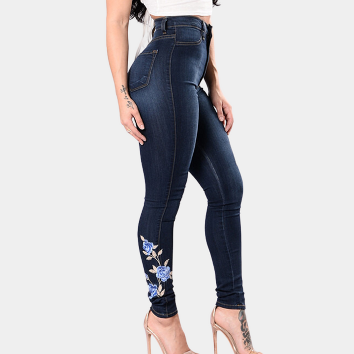 Ingrida - Jeans skinny brodés élégants pour femmes