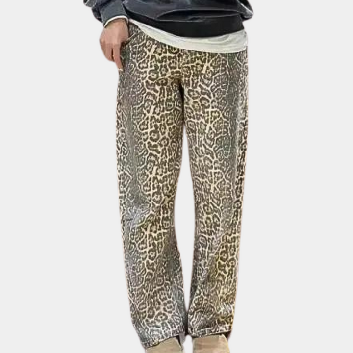 Malena - Jeans tendance pour femmes avec imprimé léopard stylisé