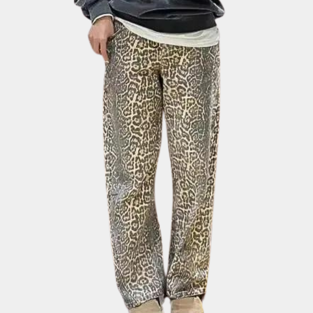 Malena - Jeans tendance pour femmes avec imprimé léopard stylisé