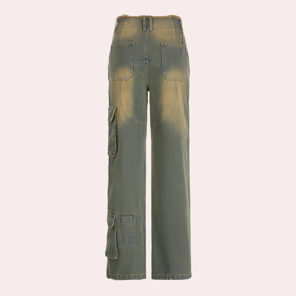 Jeans cargo surdimensionnés élégants pour femmes