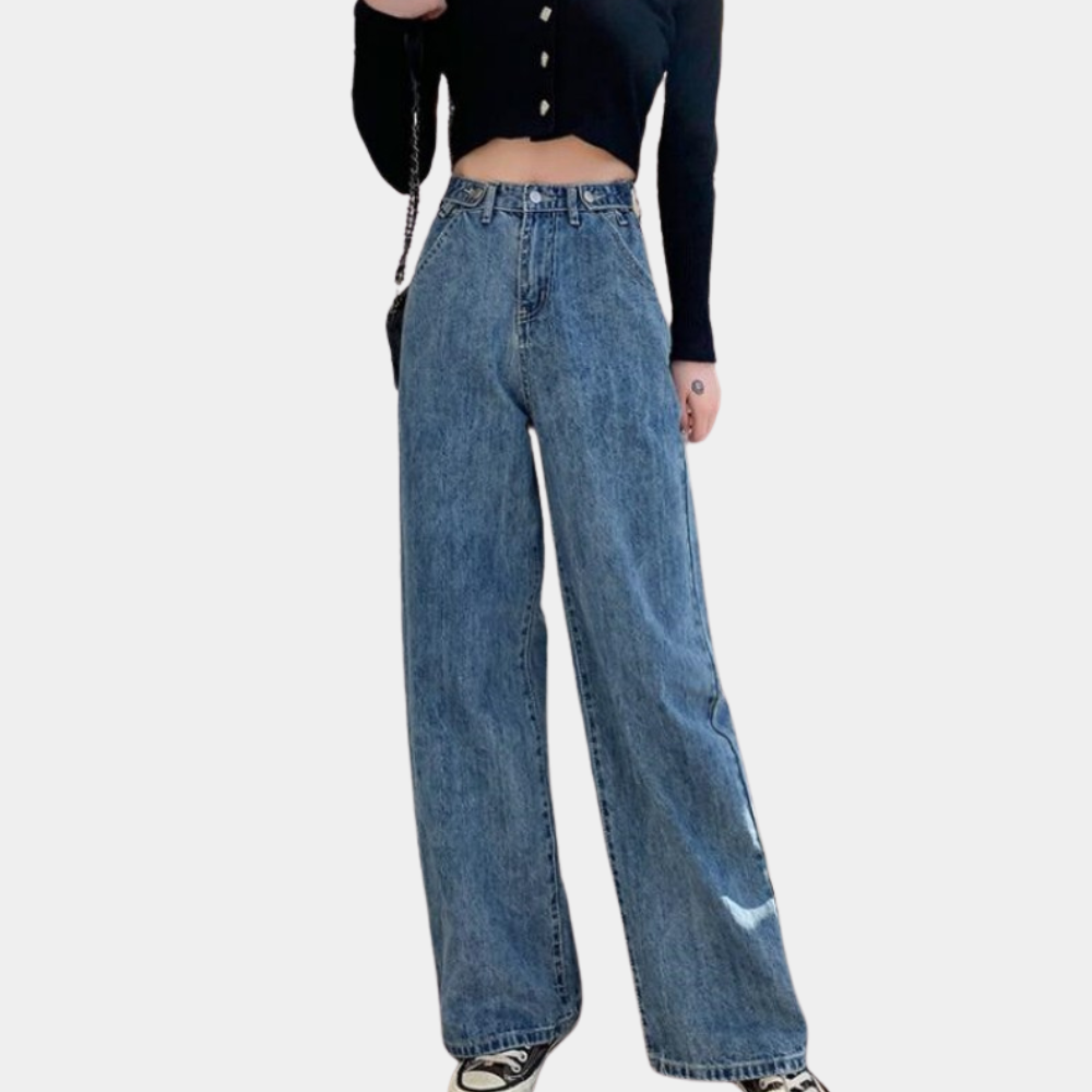Pantalon large taille haute flatteur pour femmes