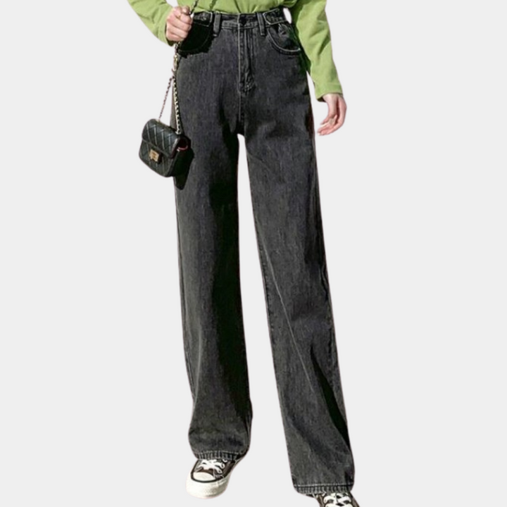 Pantalon large taille haute flatteur pour femmes