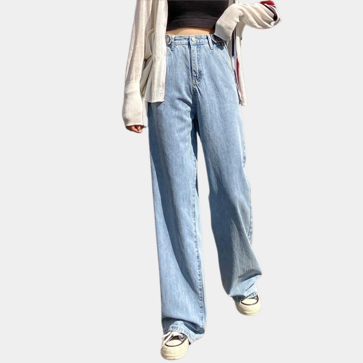 Pantalon large taille haute flatteur pour femmes