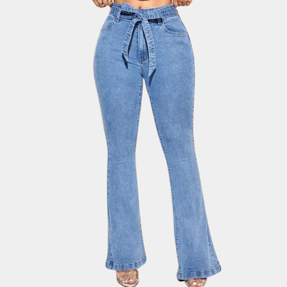 Pantalon ultra extensible pour femmes avec jambes larges tendance