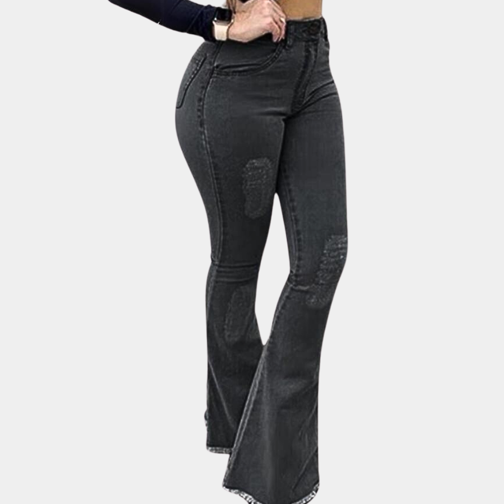 Pantalons féminins élégants à coupe évasée
