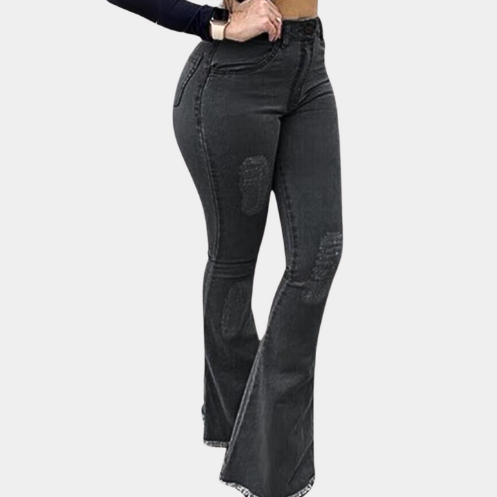 Pantalons féminins élégants à coupe évasée