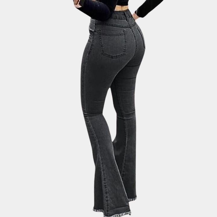 Pantalons féminins élégants à coupe évasée