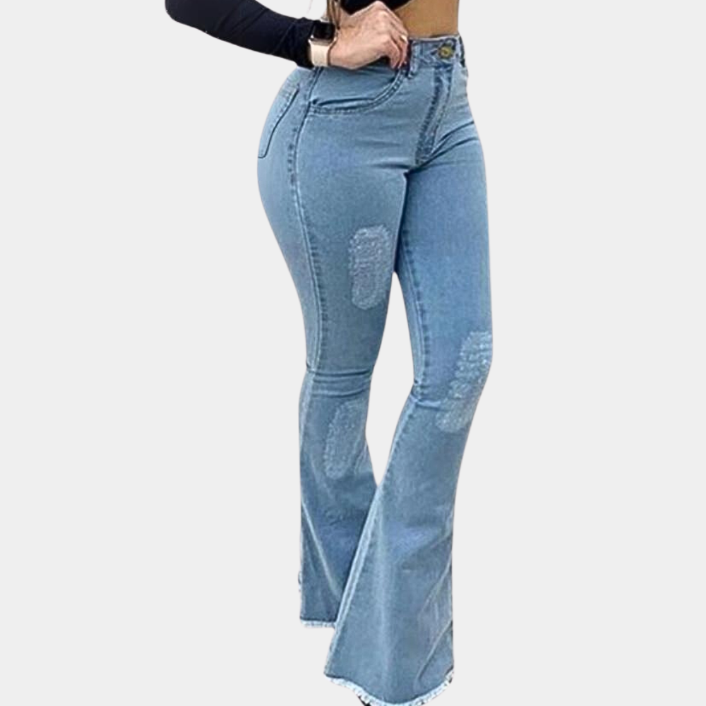 Pantalons féminins élégants à coupe évasée