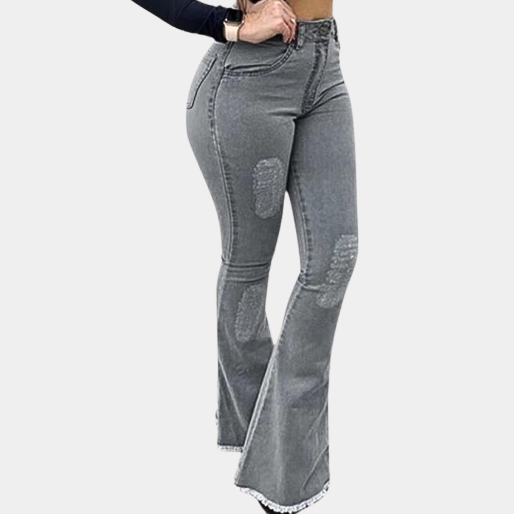 Pantalons féminins élégants à coupe évasée