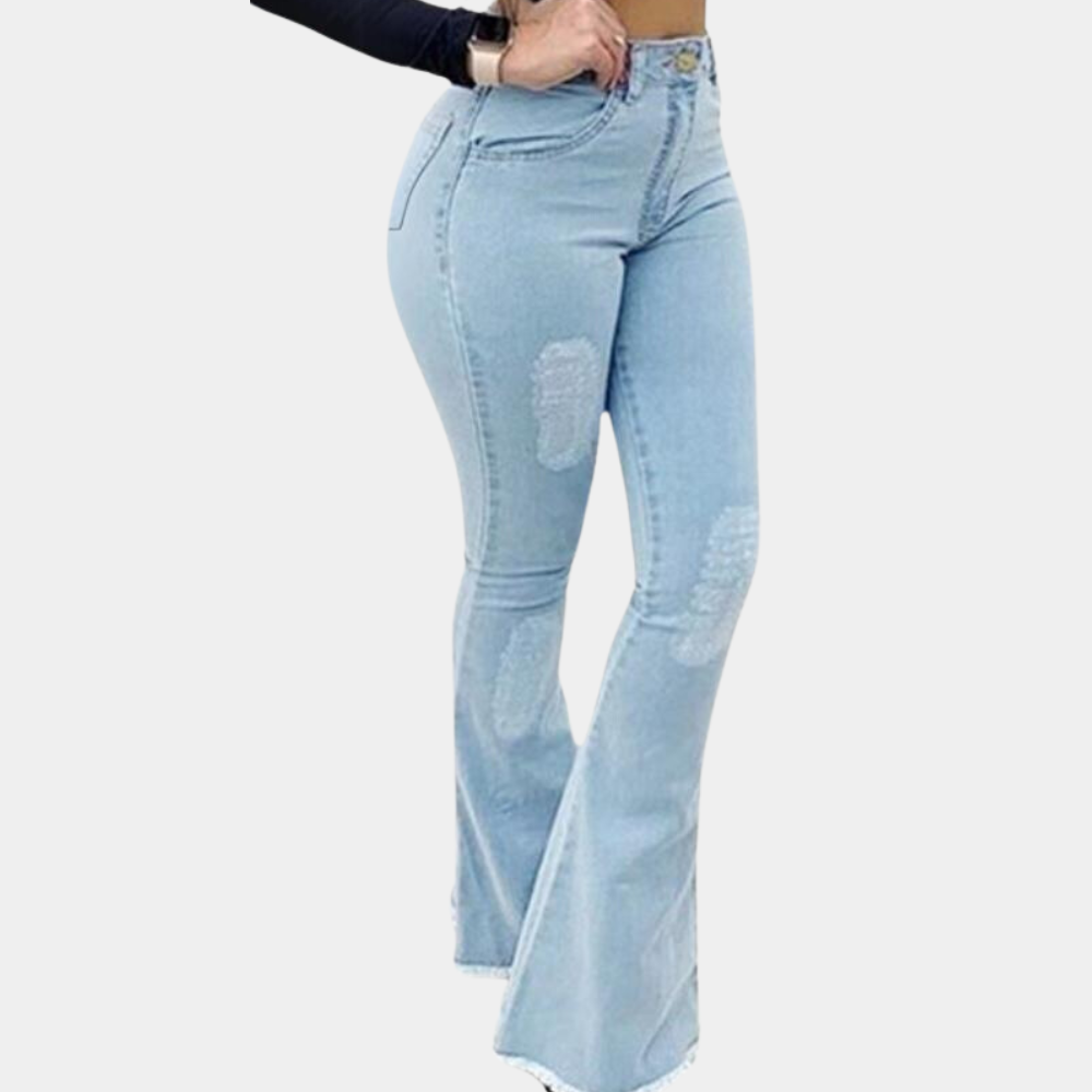 Pantalons féminins élégants à coupe évasée