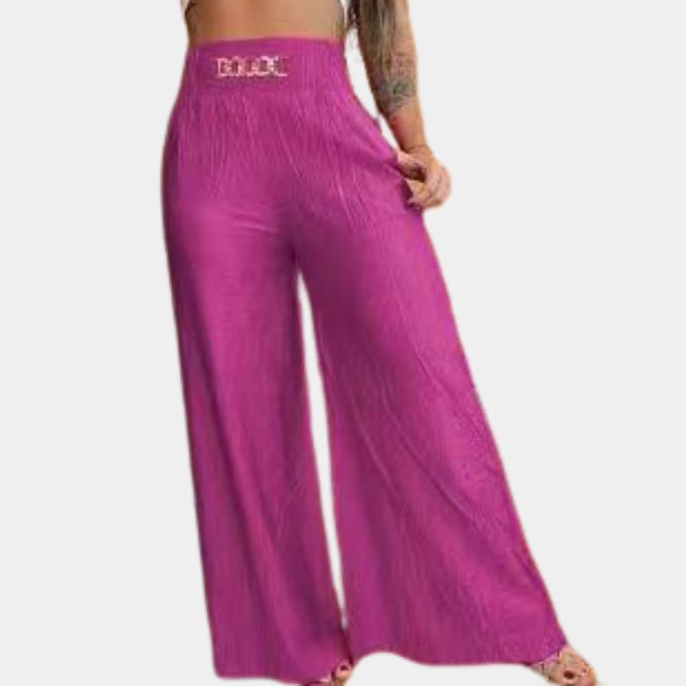 Pantalon élégant pour femmes avec jambes larges à la mode
