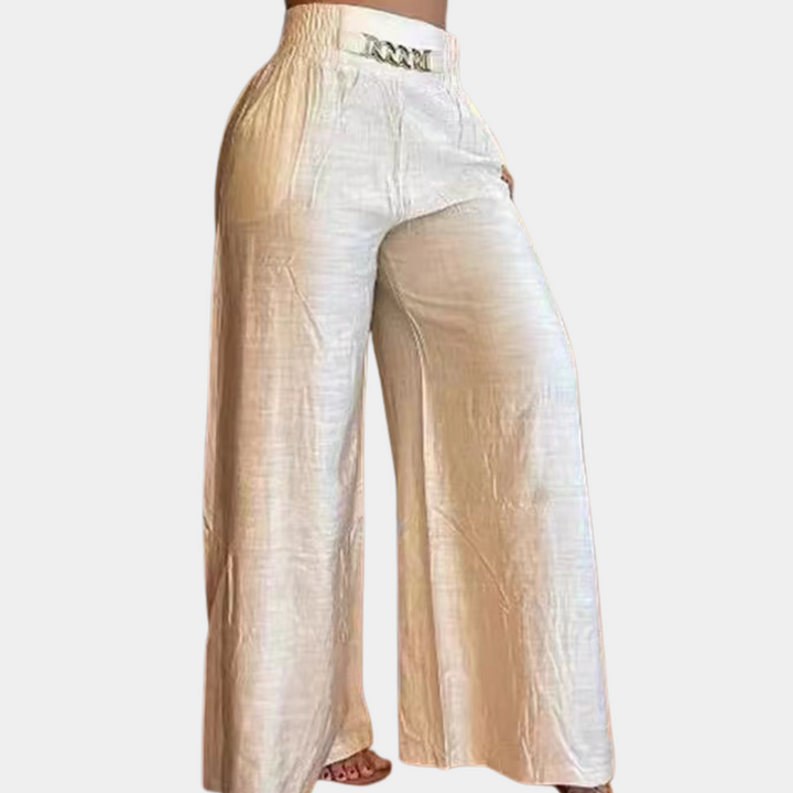 Pantalon élégant pour femmes avec jambes larges à la mode